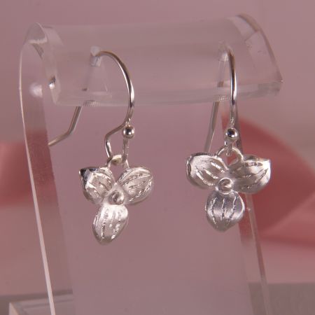Silber Ohrringe mit Blüten